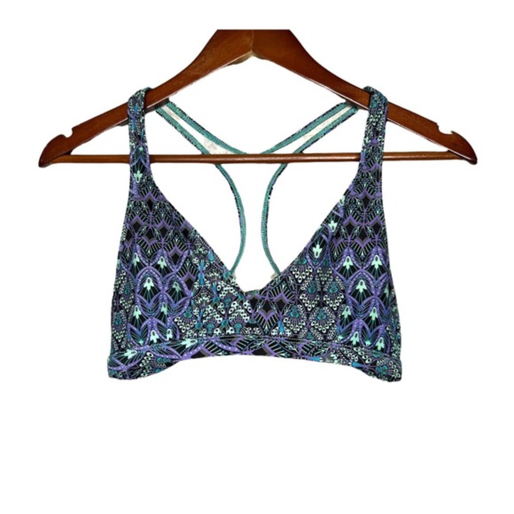 Patagonia triangle botanical art bikini top swimsuit summer women size large
